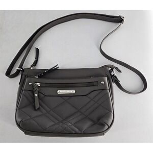 Rosetti Shai Mini Crossbody Bag Adjustable‎ Shoulder Strap Smoke Gray Quilt